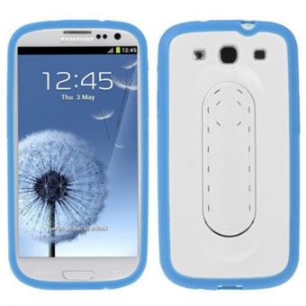 Blz Plastic Protection Case with Holder for Samsung Galaxy S III / i9300 - Biru
