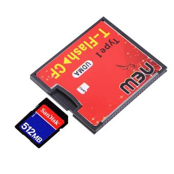 T-Flash untuk CF type1 Compact Flash kartu adaptor UDMA memori 512 MB