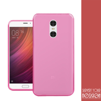 NOZIROH Xiaomi Redmi Pro penutup Case mate karet Silicon mate pelindung penutup belakang handphone untuk Xiaomi Redmi Pro (13,97 cm) berwarna merah muda