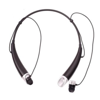 Headphone Bluetooth HBS-500 dengan Mic Wireless Headset untuk Smart Phone (Hitam) - intl