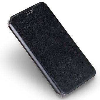 MOFI PU Leather Soft TPU Cover for Samsung Galaxy S7 Edge (Black)