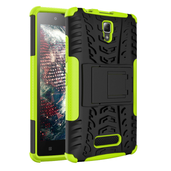 VAKIND Dual Armor Case with Stand Combo for Lenovo A2010 (Green)
