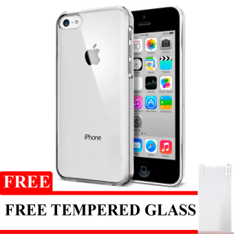 Softcase Ultrathin Soft for iPhone 5 - Abu-abu Clear + Gratis Tempered Glass