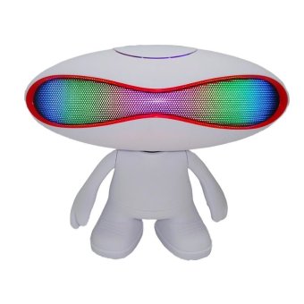 Rugby Doll Wireless Bluetooth Portable Speaker Handsfree Light LED (White) - Intl