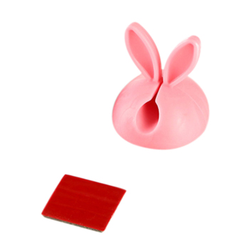 Homegarden Rabbit Cable Drop Clip 4pcs Pink