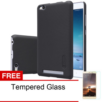Nillkin Super Frosted Shield Hardcase for Xiaomi Redmi 3 - Hitam + Gratis Tempered Glass