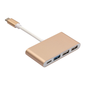 Mini USB hub adaptor kabel USB Type C untuk Type C/USB 3.0 2USB 2.0 port untuk Macbook