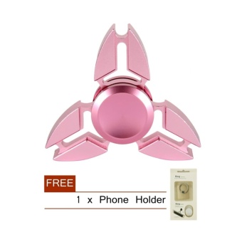 EDC Metal Hand Spinner Fidget Cube Toy + FREE Gift (Rose Gold) - intl