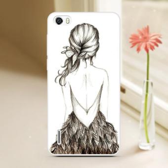 Colorful Clear Silicon Phone Case TPU Cartoon Phone Cover Soft Phone Protect for Huawei Honor 6 / Honor6 - intl