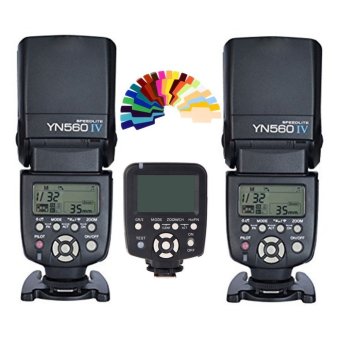 Yongnuo YN-560IV 2PCS Wireless Flash Speedlite kit + YN560-TX LCD Flash Trigger Remote Controller For Canon DLSR Cameras