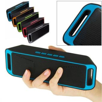 2016 Unique Portable SC208 Wireless Bluetooth Speaker Outdoor Sports Stereo Sound HIFI Biycle Running (Blue+Black) - intl