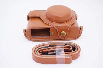 camera bag for Leica X1 XE X2 X-2 digital Camera Case Cover With Strap PU Leather Lightweight Hard Cover Shoulder Bag (brown) - intl