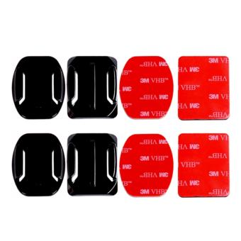 Action Cam 2x Flat and 2x Curved Mounts w/ Adhesive Tapes for SJCAM SJ4000/SJ5000/M10 GoPro HERO 4/3+/3 Yicam Xiaomi Yi Camera Bpro