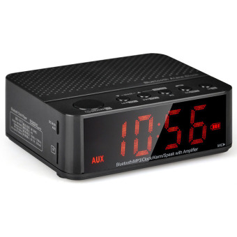 Digital Desktop Bluetooth Speaker Alarm Clock - KD-66 - (Black)