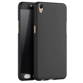 360 Full Body Coverage Protection Hard Slim Ultra-thin Hybrid Case Cover & Skin with Tempered Glass Screen Protector for OPPO R9 (Black) - intl