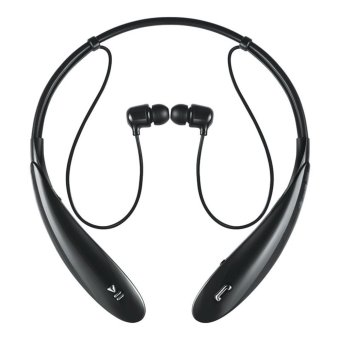 Headphone Sport Headset HBS-800 Bluetooth V4.0 Stereo Headset Headphone Wireless Headphone untuk iPhone Samsung Runing Fitness Headset (Hitam) - intl
