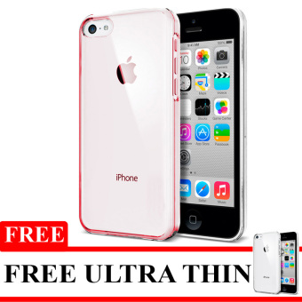 Softcase Ultrathin Soft for iPhone 5 - Merah Clear + Gratis Ultrathin