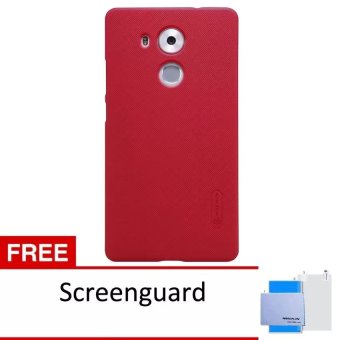 Nillkin Frosted Shield Hard Case untuk Huawei Ascend Mate 8 - Merah + Gratis Screen Protector Nillkin