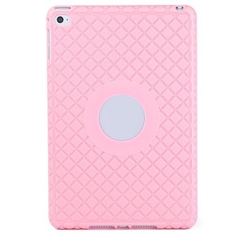 360 Degrees Rotating Stand PU Leather TPU Back Cover Protective Flip Folio Detachable Soft Rubber Case for iPad Mini 4 (PINK)