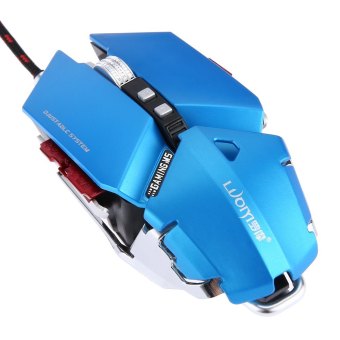 LUOM Wired Programmable 10 Buttons Professional Optical Gaming Mouse (Blue)
