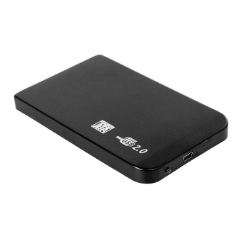 Vococal 6.35 cm aman kejutan USB 2.0 penyimpanan eksternal SATA harddisk cakram HDD kasus lampiran ruangan (Hitam)