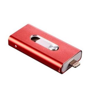 Metal 8GB i-Flash Drive Lightning OTG USB Flash Drive for iPhone 5/5s/5c/6/6 Plus/iPad/Macbook (Red)