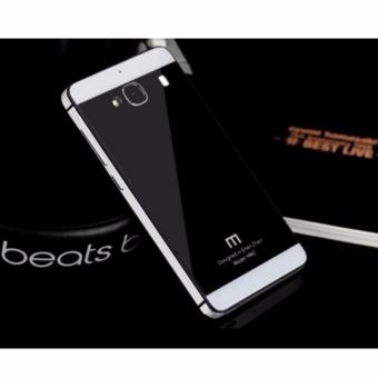 Aluminium Tempered Glass Hard Case Xiaomi Redmi 2 / Redmi 2 Prime - Black White