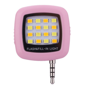 GAKTAI Portable Rechargeable Mini 16 Selfie Flash LED Camera Lamp Light For All Phone (Pink) - intl