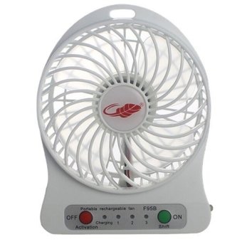 F95B Portable Rechargeable USB Pocket Mini Fan Handheld Travel Blower Air Cooler (White) (Color:As First Picture) - intl