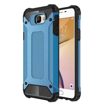 Dual Layer Case For Samsung Galaxy J7 Prime / On7 2016 Hybrid TPU PC Heavy Duty Armor Shock Absorbing Protective Cover Blue - intl