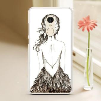 Colorful Clear Silicon Phone Case TPU Cartoon Phone Cover Soft Phone Protect for Xiaomi Redmi Note 4 / Redmi Note4 - intl