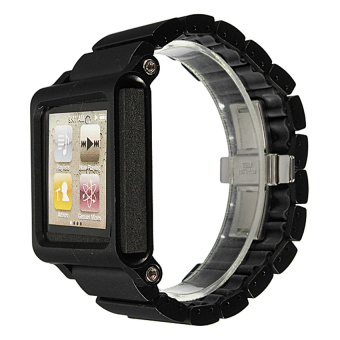 Aluminum LunaTik LYNK Multi-Touch Wrist Watch Band for iPod Nano6thgeneration Black - intl
