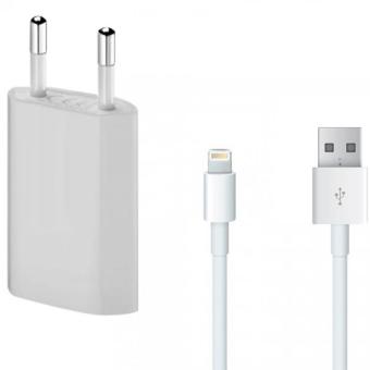 OEM Charger For iPhone 5/5C/5S/6/6 Plus + Cable Data Lightning - Putih