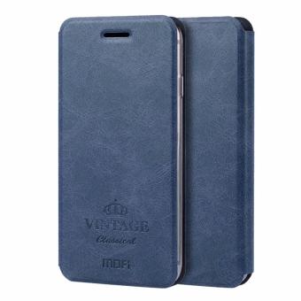 MOFI VINTAGE for iPhone 6 & 6s Crazy Horse Texture Horizontal Flip Leather Case with Card Slot & Holder(Dark Blue)  - intl