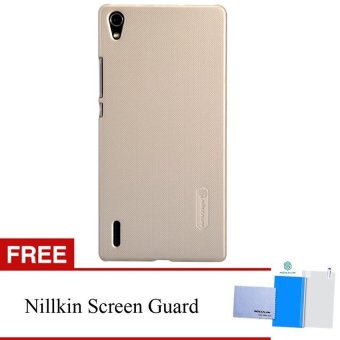 Nillkin For Huawei Ascend P7 Super Frosted Shield Hard Case Original - Emas + Gratis Nillkin Screen Protector