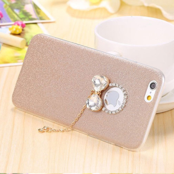OME Luxury Candy Crystal Bling Glitter Powder Shine soft Phone Cases Cover For iPhone 6 plus / 6s plus Case Fundas Skin Capa Para（golden） - intl
