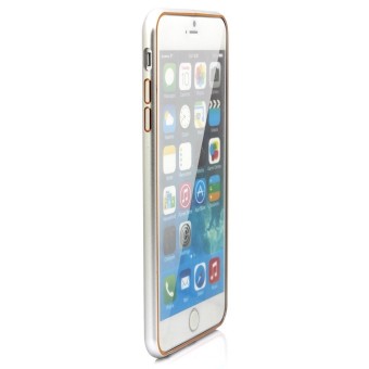 Elenxs Protective Luxury Aluminium Metal Frame Cover for iPhone 6 Plus 5.5\"High Quality Silver
