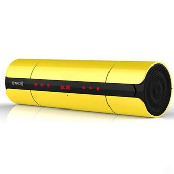 NFC FM HIFI Bluetooth Speaker KR-8800 Wireless Stereo Portable Loudspeakers Bluetooth Boombox Super Bass MP3 Player (Yellow) - Intl