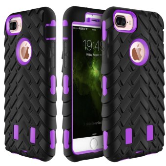 for Apple iPhone 7 Plus [3D Tyre Robot] GuluGuru 360 All-Round Protection Armor Drop Protection PC + TPU Hybrid Cell Phone Back Case Cover - intl