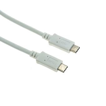 Chenyang CY White USB-C USB 3.1 Type C Male Connector to C Male Charge Data Cable for Macbook & Chromebook 30cm