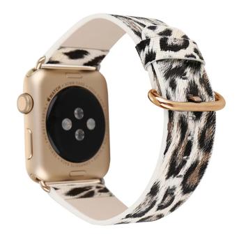 Leopard Print Leather Watchband Strap for Apple Watch Series 2/1 - 42mm - intl