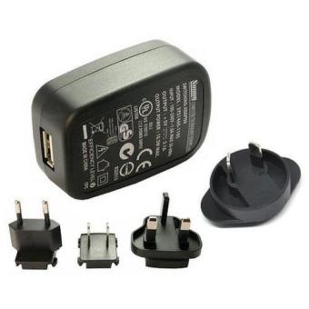 Adaptor Charger Sunny 5V 2.1A Micro USB with EU UK US AU Plug - (Black)
