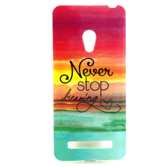 For ASUS Zenfone 5 A501CG Moonmini Ultra-thin Soft TPU Phone Back Case Cover (Never Stop Dreaming) - intl