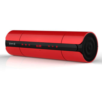 Portable KR8800 NFC FM HIFI Bluetooth Speaker Wireless Stereo Loudspeakers Super Bass Caixa Se Som Sound Box Hand Free for Phone(Red)