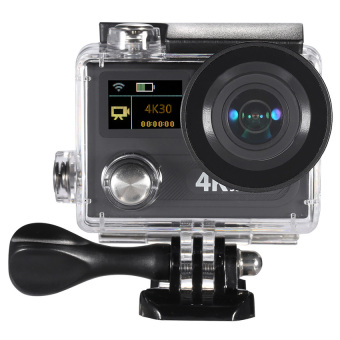 Wifi Sports Action Camera 2” Dual LCD Screen 360 VR Play 4K 30fps1080P 60fps 12MP Ultra HD 170?Wide-angle Waterproof 30M Cam DVR FPVOutdoorfree