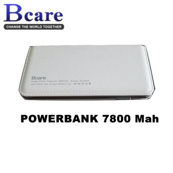 BCare Slim leather case Power Bank 7800 mAh Slim Wlllet Original - Putih