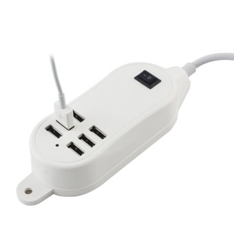 USB Dekstop Charger 1.5M Line / 6 Ports - Putih