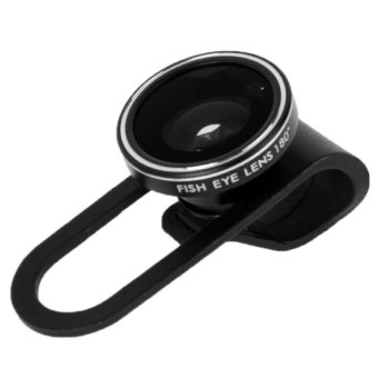 Lens cup Clip Fisheye Lens 180 Degree for iPhone 5 - Hitam