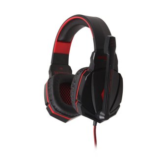 JIANGYUYAN Each Professional 3.5mm Stereo Noise Canelling PC Laptop Gaming Headset Headphone with Microphone HiFi Driver (Black Red)