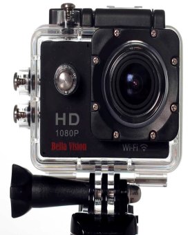 Bella Vision Action Sport Camera BV W8 - GoPro KillerWIFI - Waterproof - Hitam